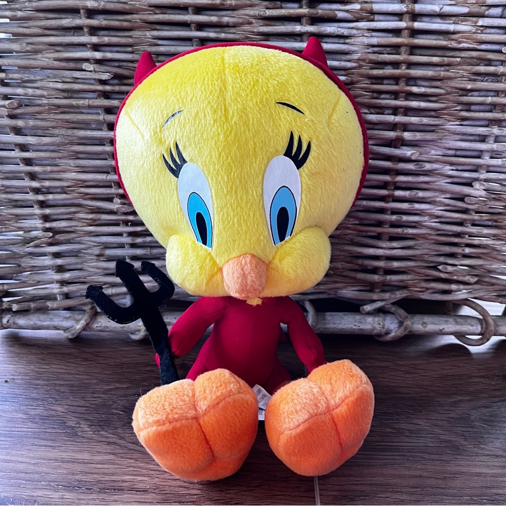 Looney Tunes devil tweety bird plush ready for Halloween